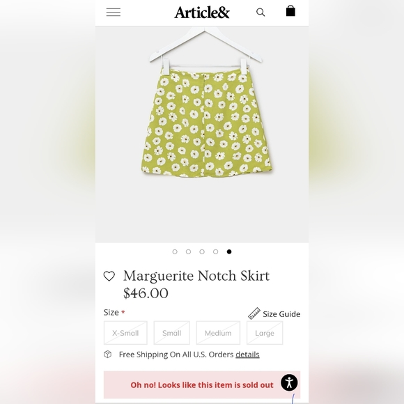 Article& Marguerite Notch Skirt floral EU 42 / UK 14 / US 10 - Picture 5 of 10